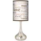Positivity Giclee Droplet Table Lamp