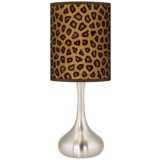 Safari Cheetah Giclee Droplet Table Lamp