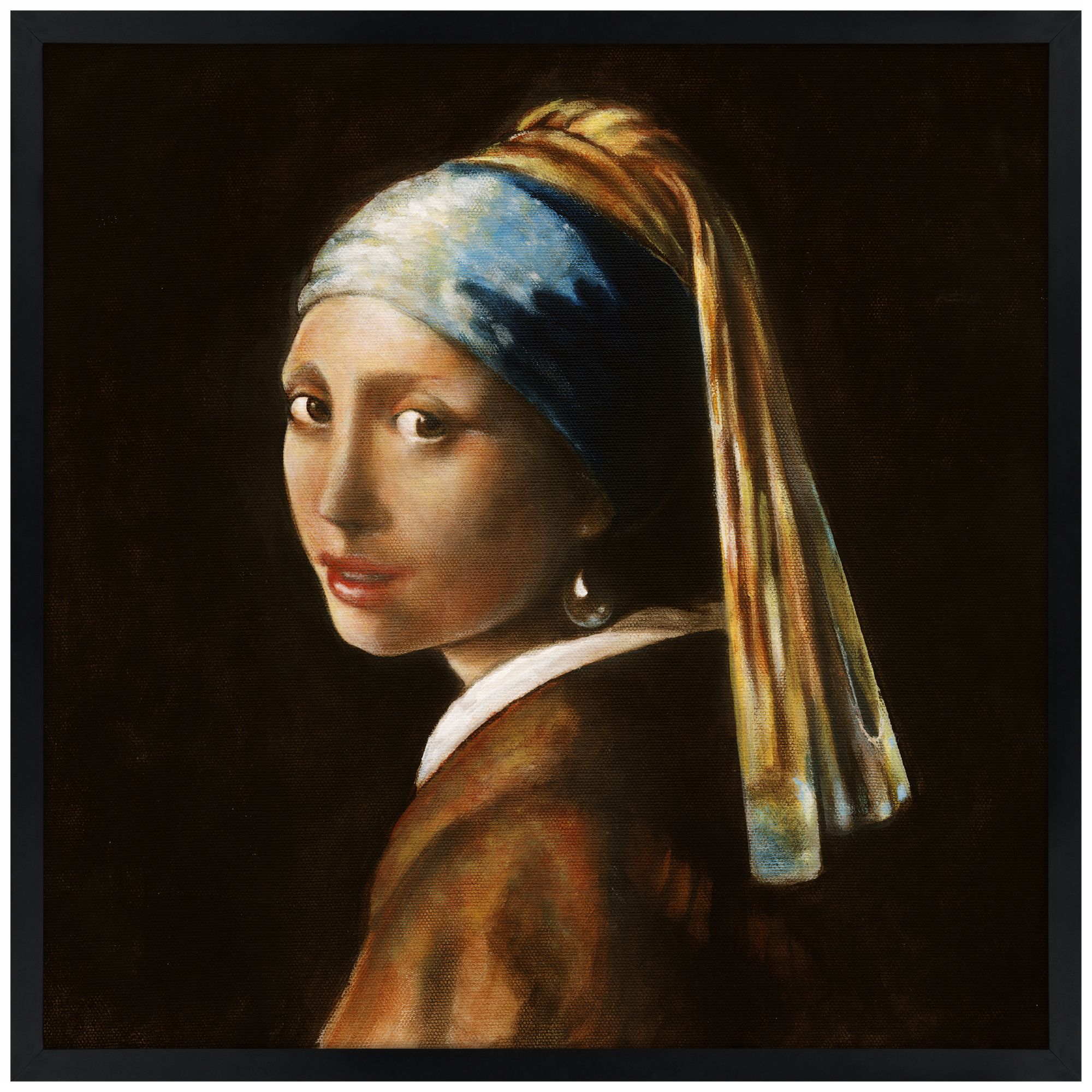 Pearl 31" Square Black Giclee Wall Art