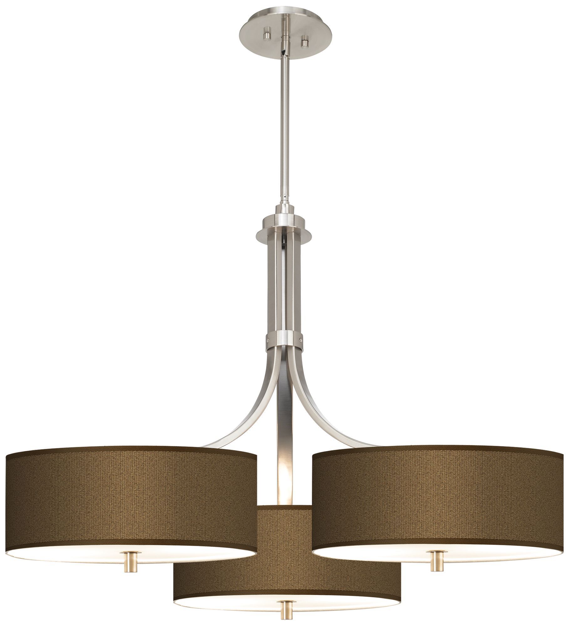 Khaki Giclee 36" Wide Triple Pendant