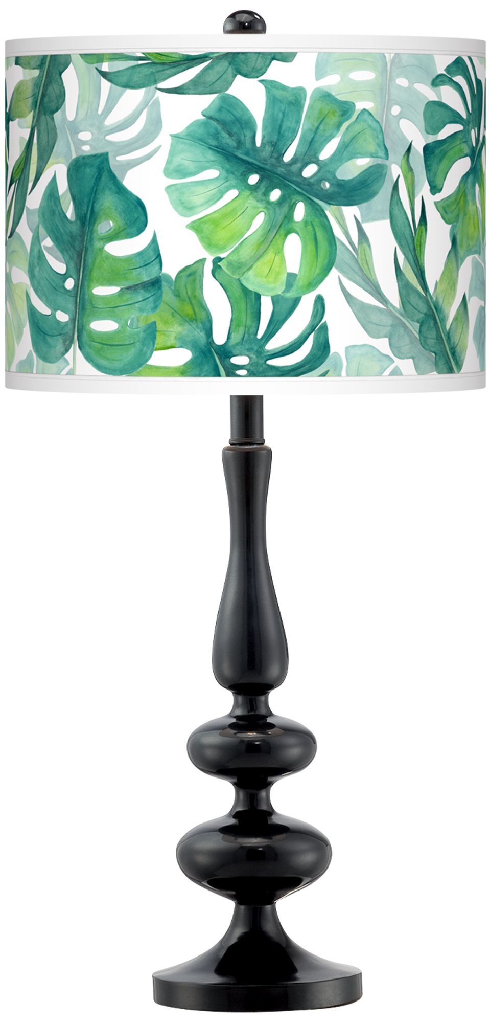 Tropica Giclee Paley Black Table Lamp