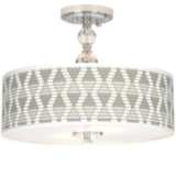 Stepping Out Giclee 16&quot; Wide Semi-Flush Ceiling Light