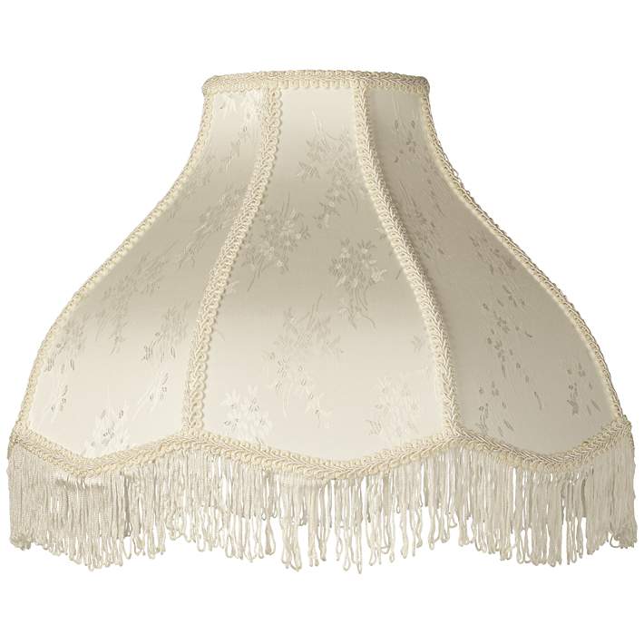 Cream Scallop Dome Lamp Shade, Cream Table Lamp Shades Only
