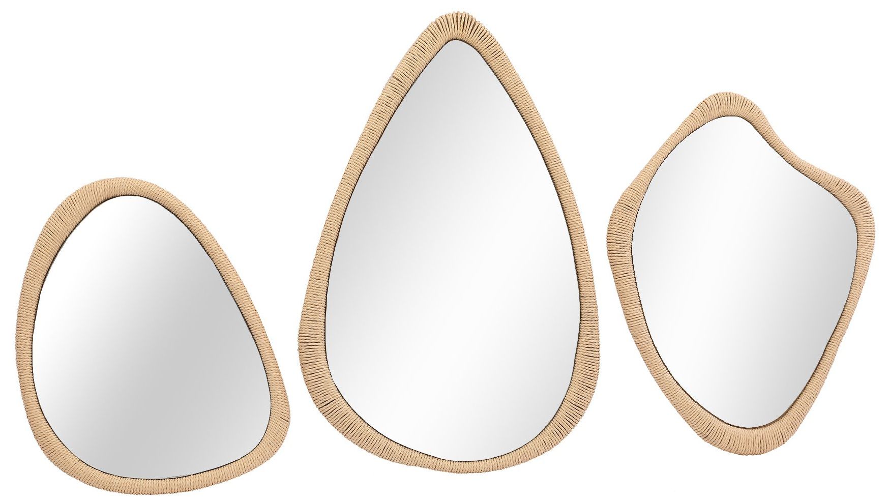 Crestview Collection Ashby Wall Mirror Set With Wooden Frames