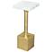 Zuo Josef 8" Wide Gold Adjustable Side Table