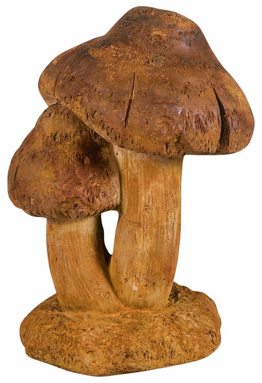 Henri Studio Medium Double Mushroom 11" High Garden Accent