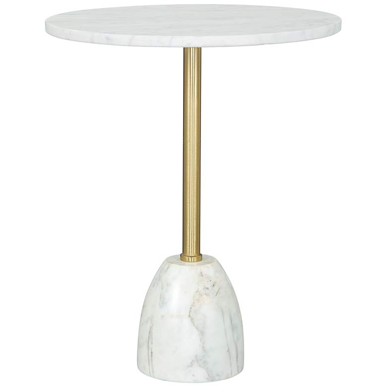 Zuo Cynthia 16&quot; Wide White and Gold Side Table