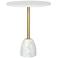 Zuo Cynthia 16" Wide White and Gold Side Table