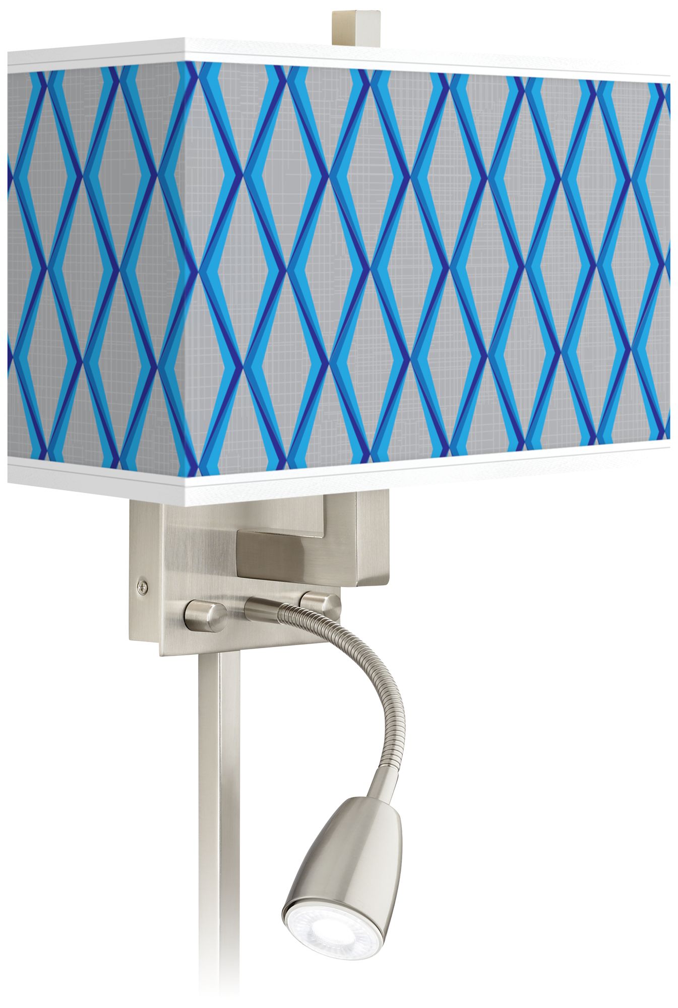 Bleu Matrix Giclee Glow LED Reading Light Plug-In Sconce
