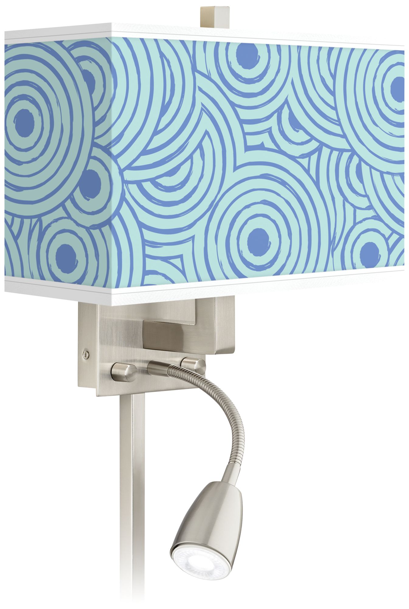 Circle Daze Giclee Glow LED Reading Light Plug-In Sconce