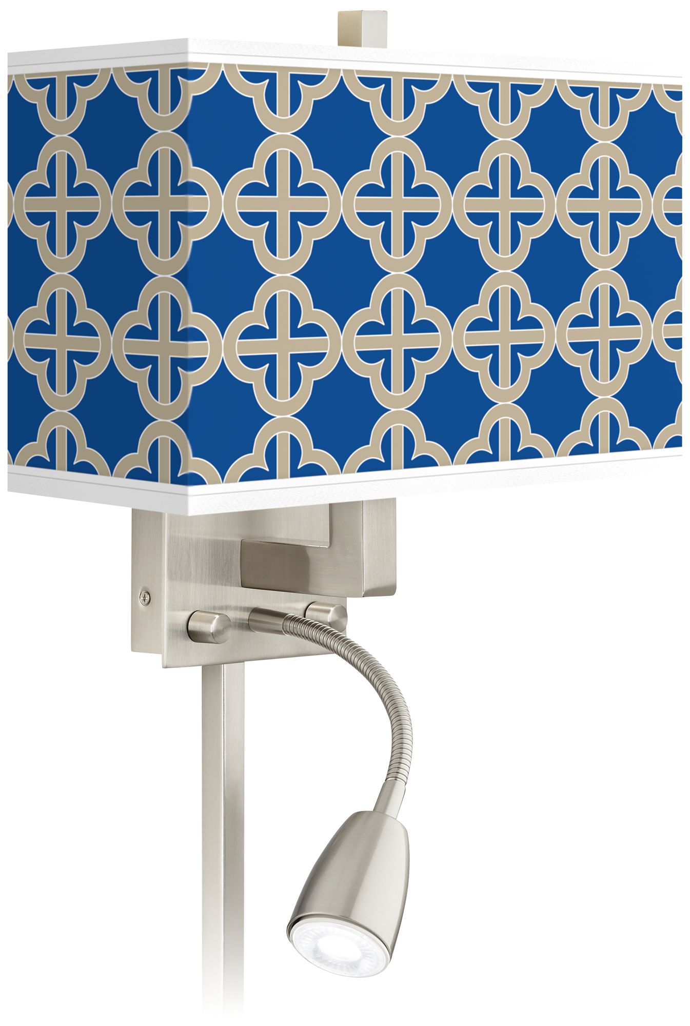 Four Corners Giclee Glow LED Reading Light Plug-In Sconce