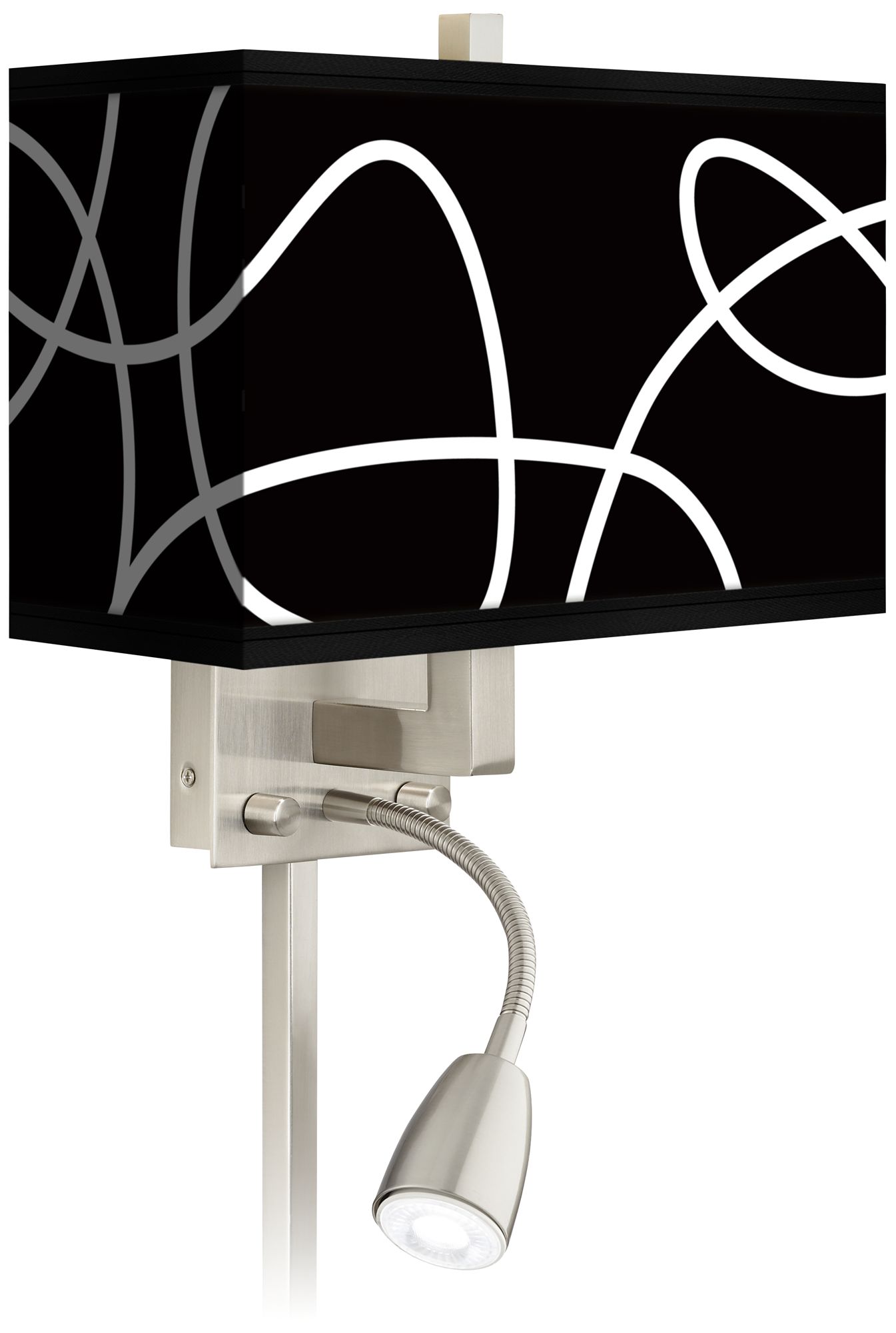 Abstract Giclee LED Reading Light Plug-In Sconce