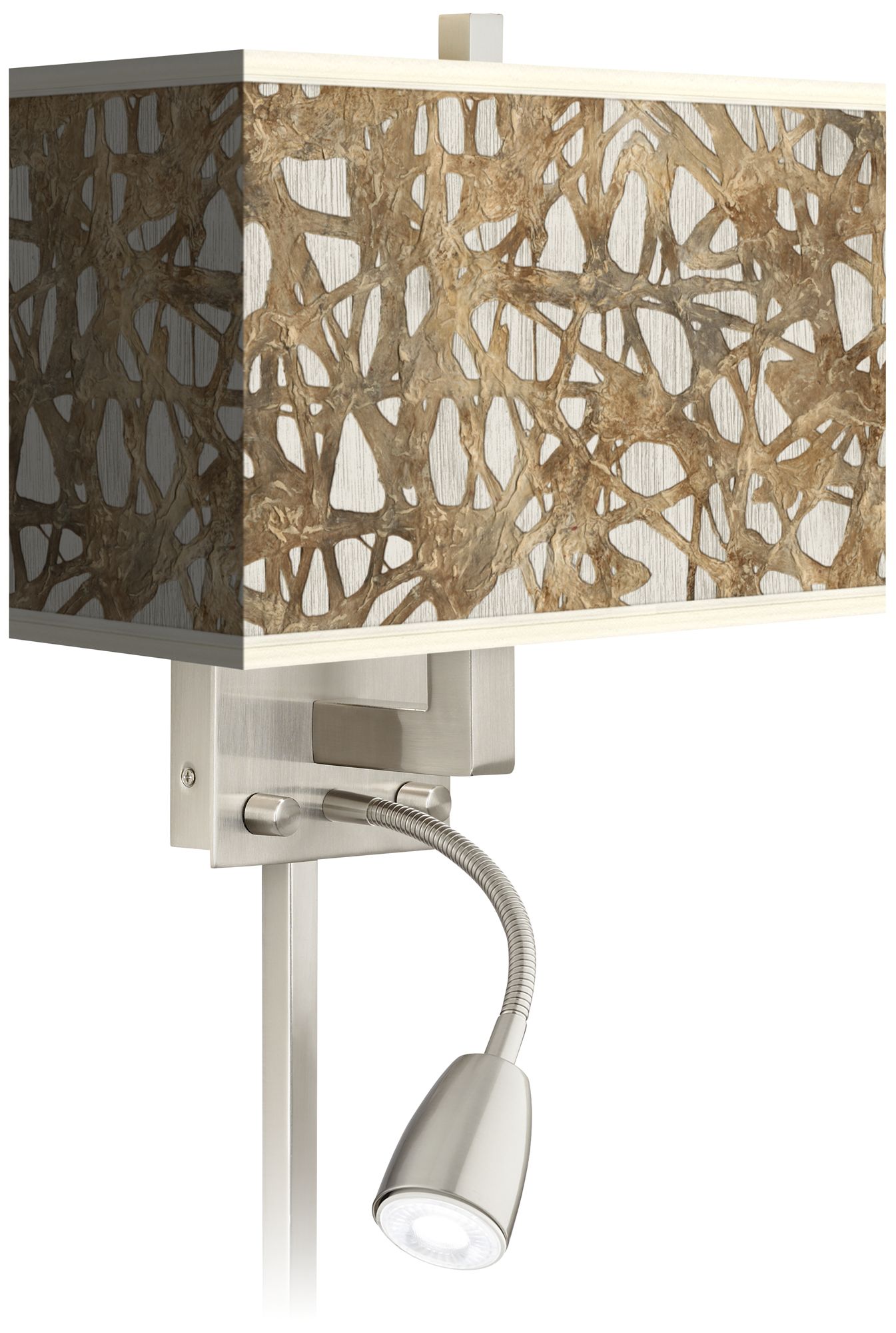 Organic Nest Giclee LED Reading Light Plug-In Sconce