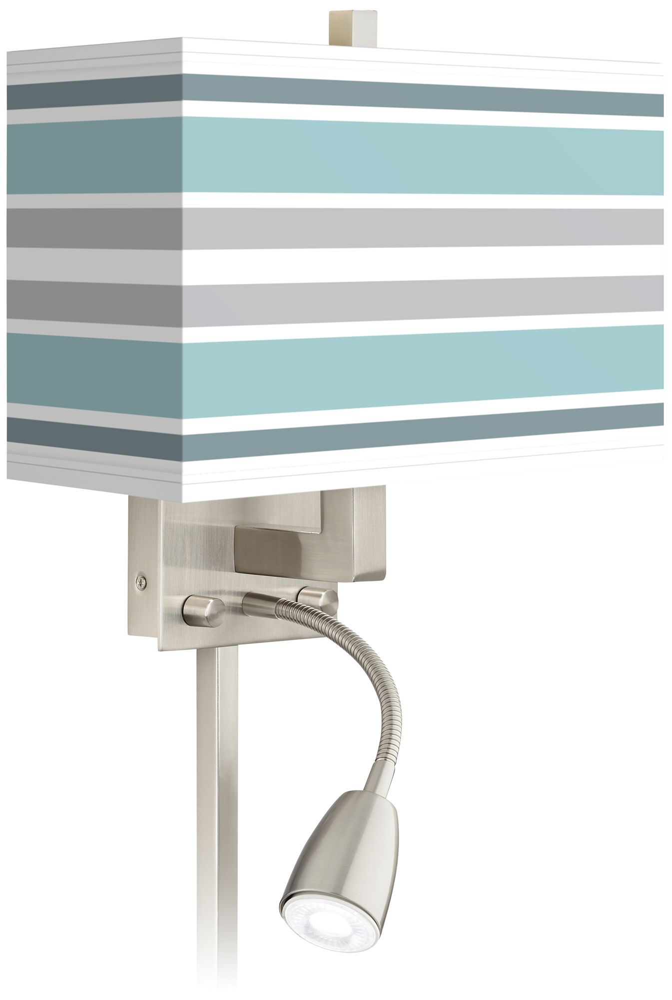 Multi Color Stripes Giclee LED Reading Light Plug-In Sconce