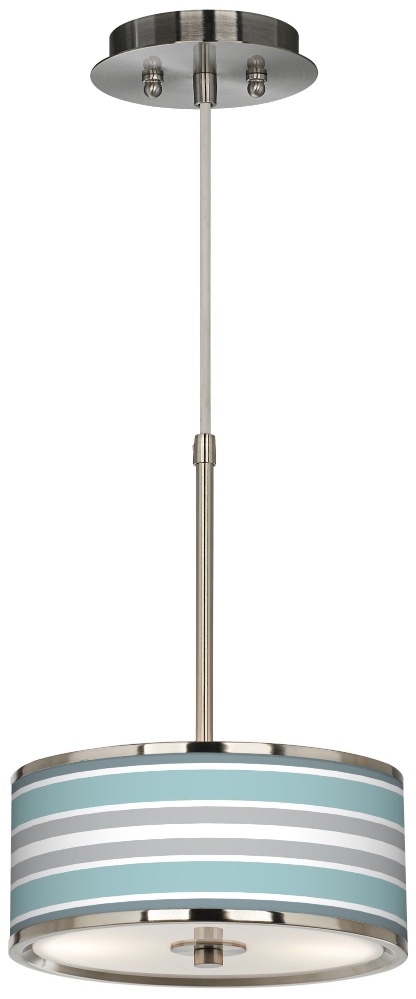 Multi Color Stripes Giclee Glow 10 1/4" Wide Mini Pendant