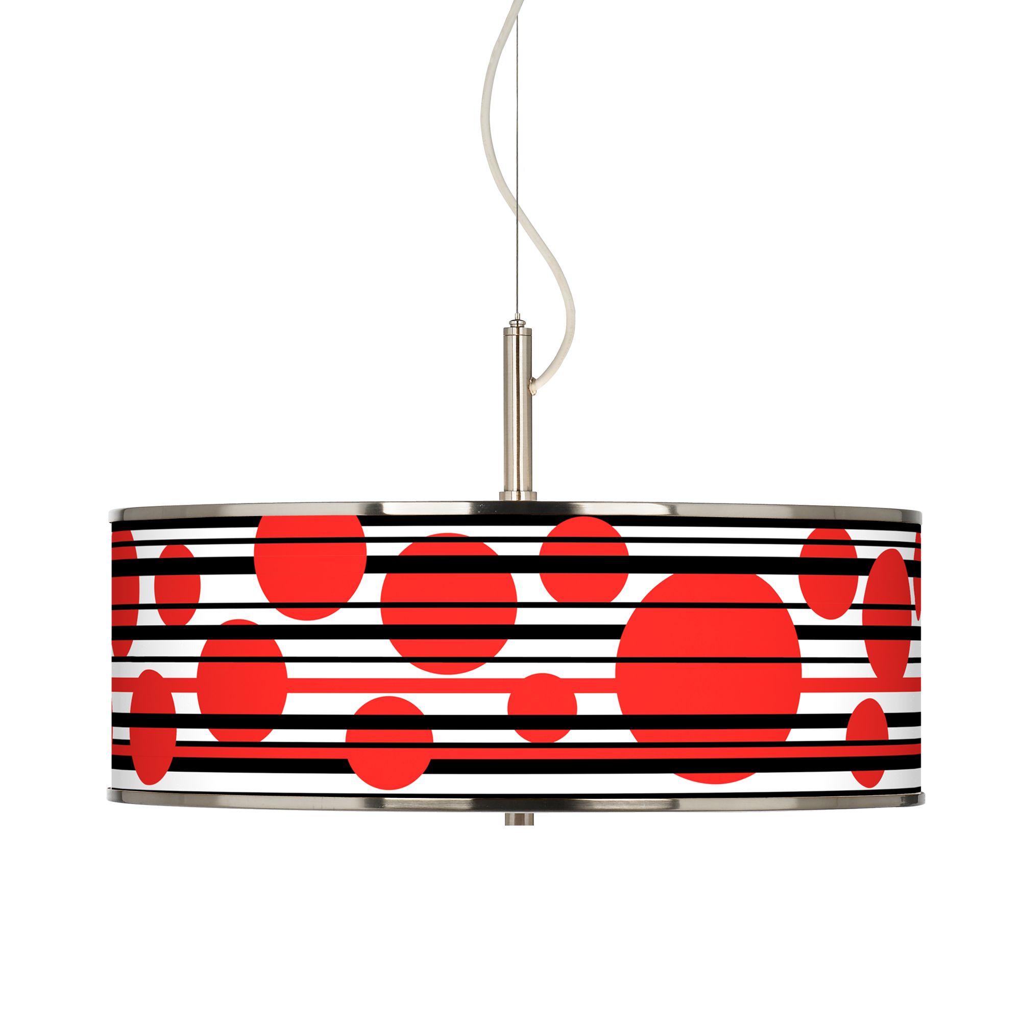 Red Balls Giclee Glow 20" Wide Pendant Light