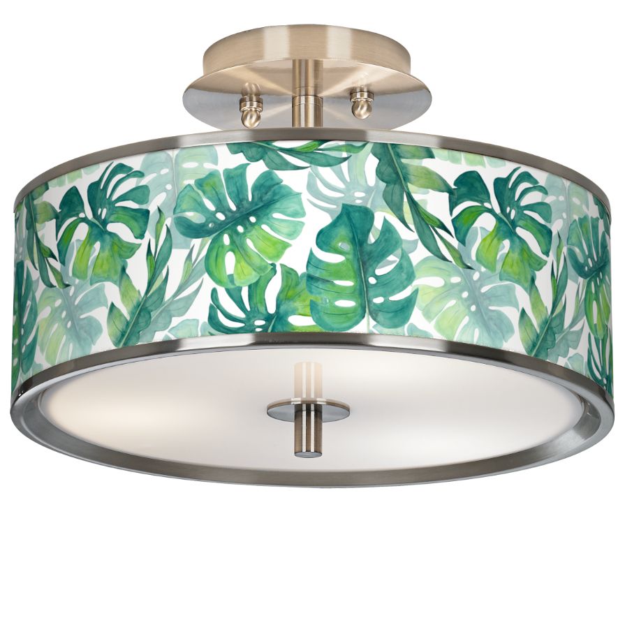 Tropica Giclee Glow 14" Wide Ceiling Light