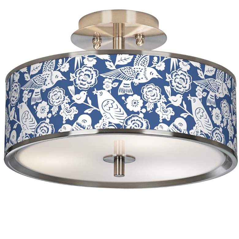 Aviary Giclee Glow 14&quot; Wide Ceiling Light