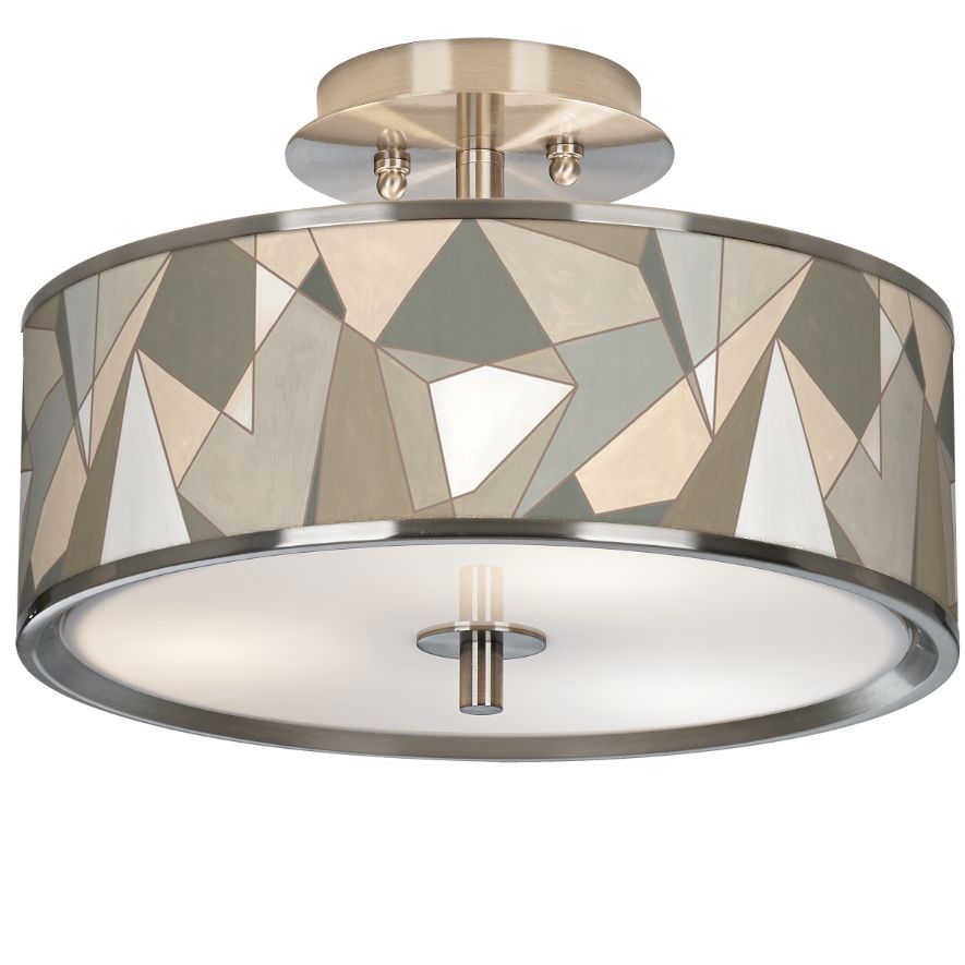 Modern Mosaic I Giclee Glow 14" Wide Ceiling Light