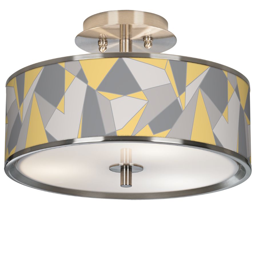 Modern Mosaic II Giclee Glow 14" Wide Ceiling Light