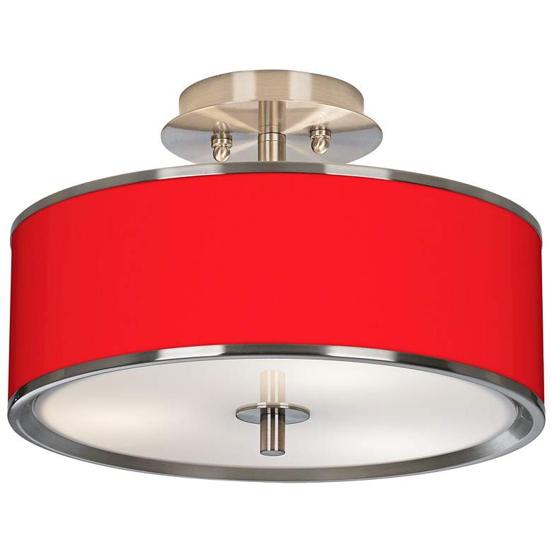 Image 1 All Red Giclee Glow 14" Wide Ceiling Light