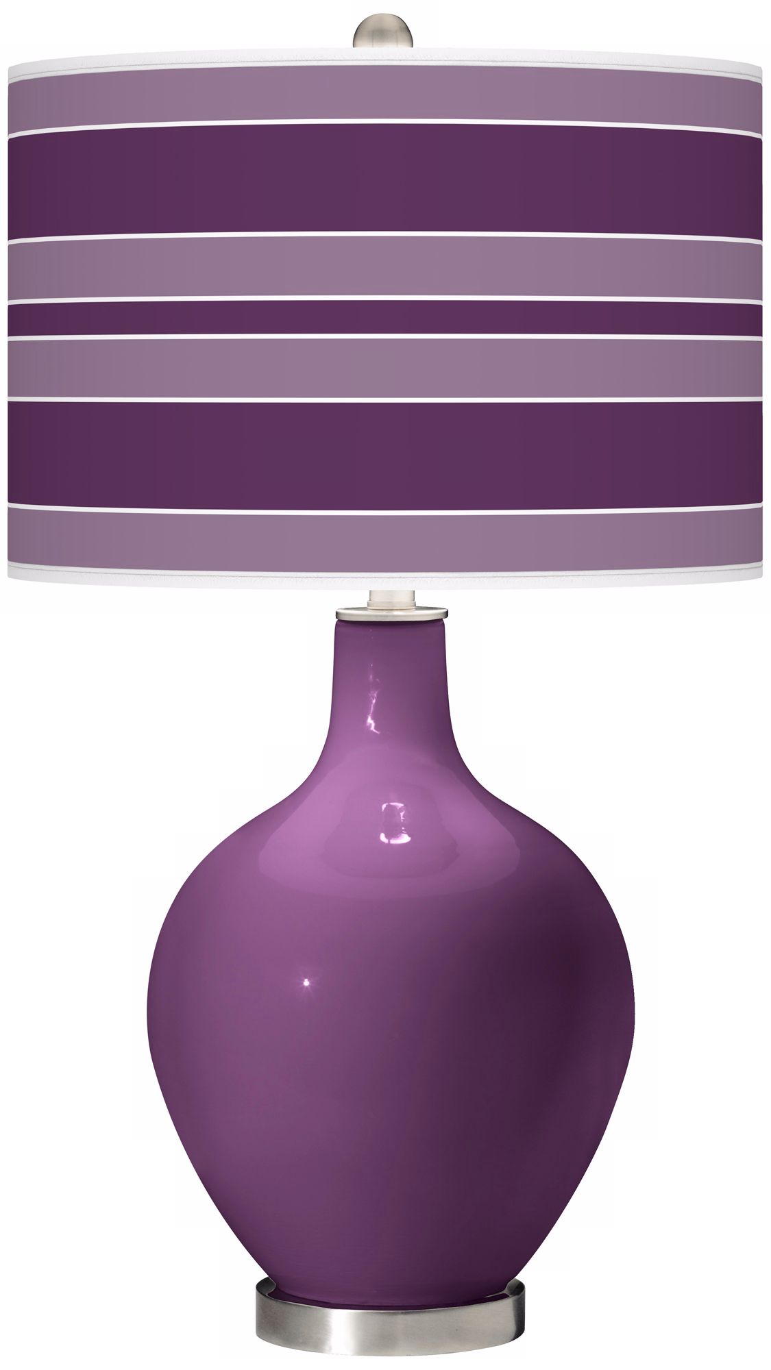 Kimono Violet Bold Stripe Ovo Table Lamp