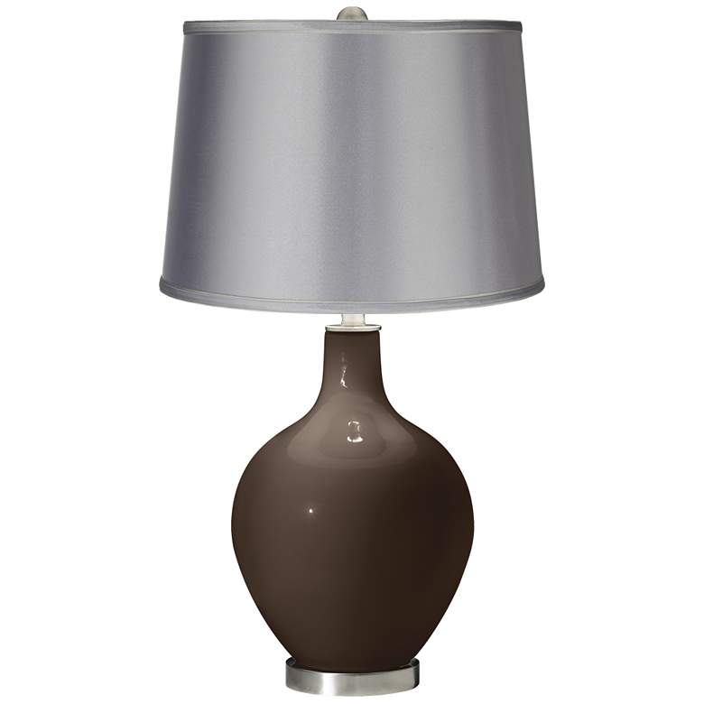 Carafe - Satin Light Gray Shade Ovo Table Lamp