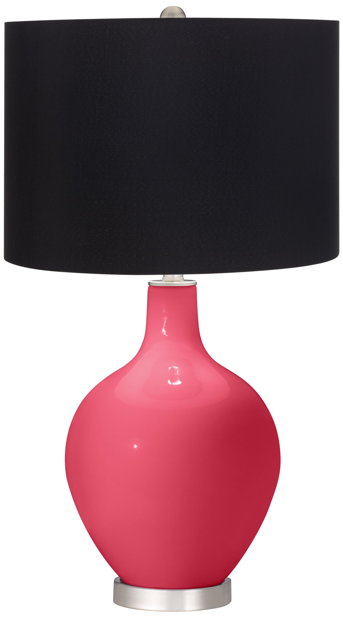 pink and red table lamps