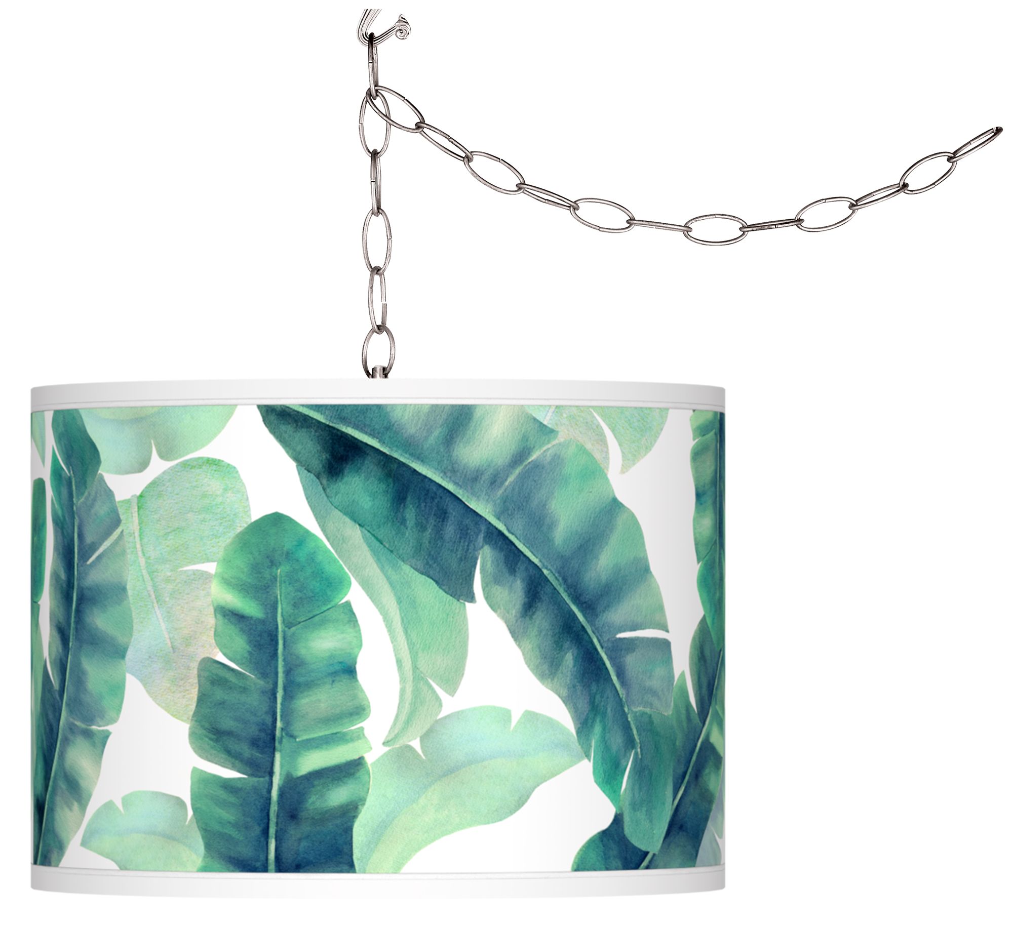 Guinea Giclee Glow Plug-In Swag Pendant