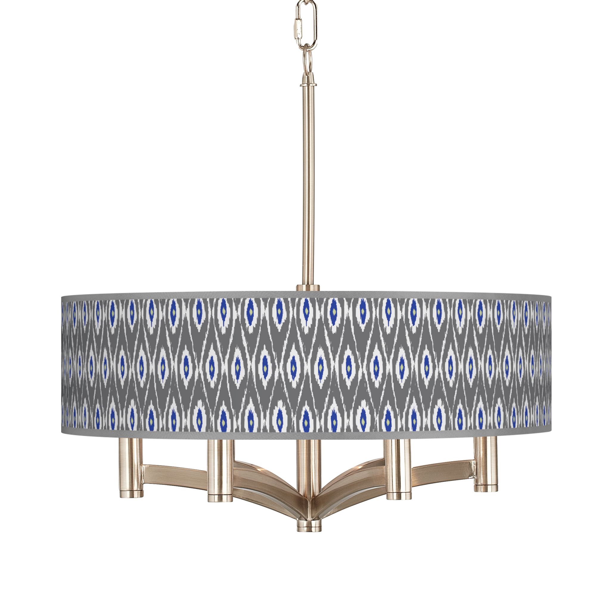 American Ikat Ava 6-Light Nickel Pendant Chandelier
