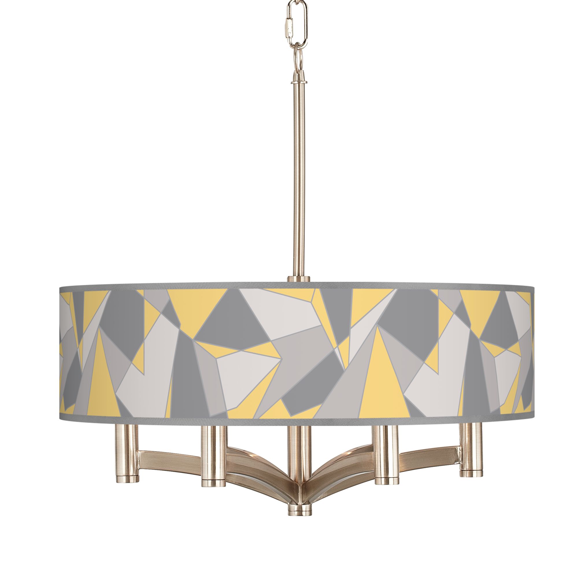 Modern Mosaic II Ava 6-Light Nickel Pendant Chandelier