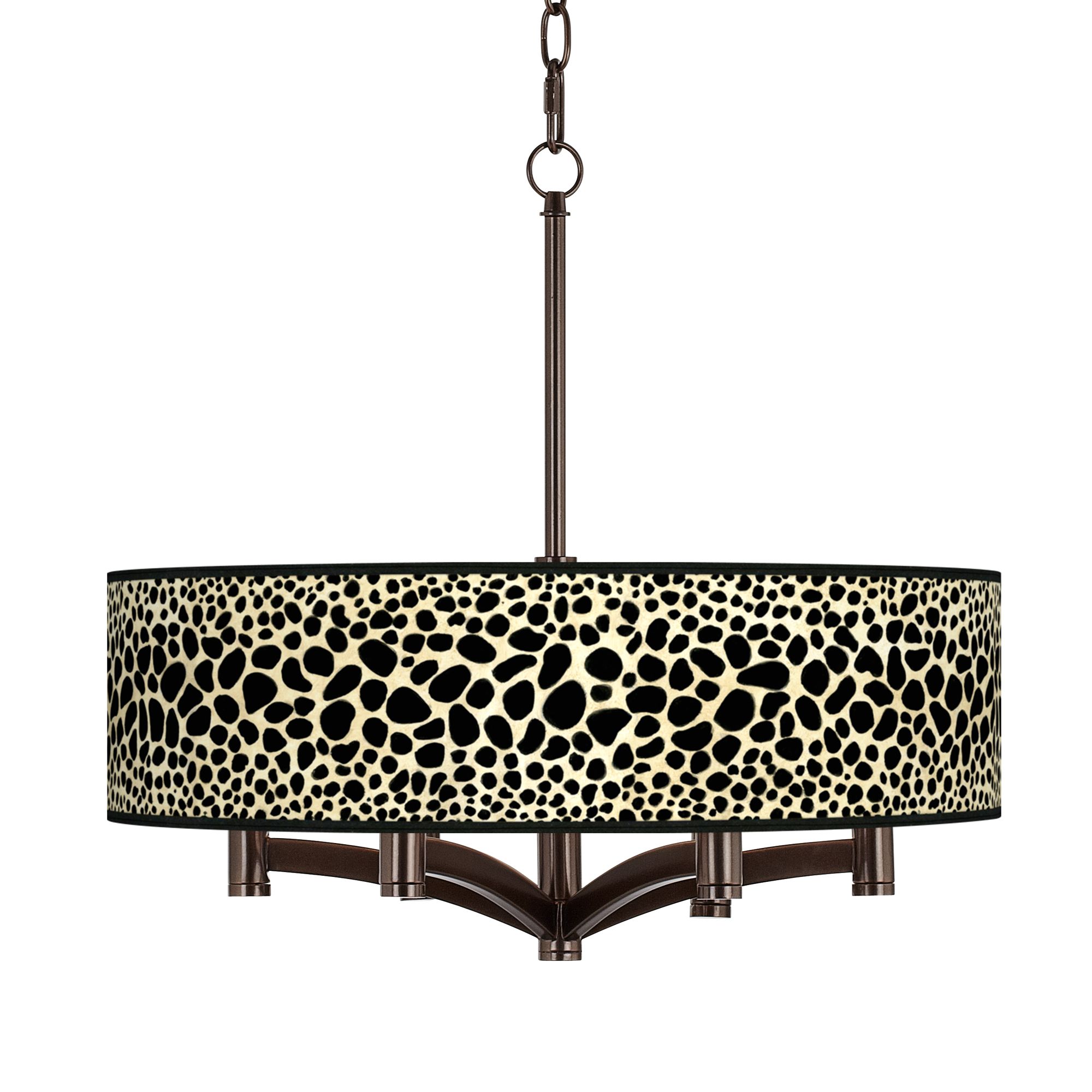 Leopard Ava 6-Light Bronze Pendant Chandelier