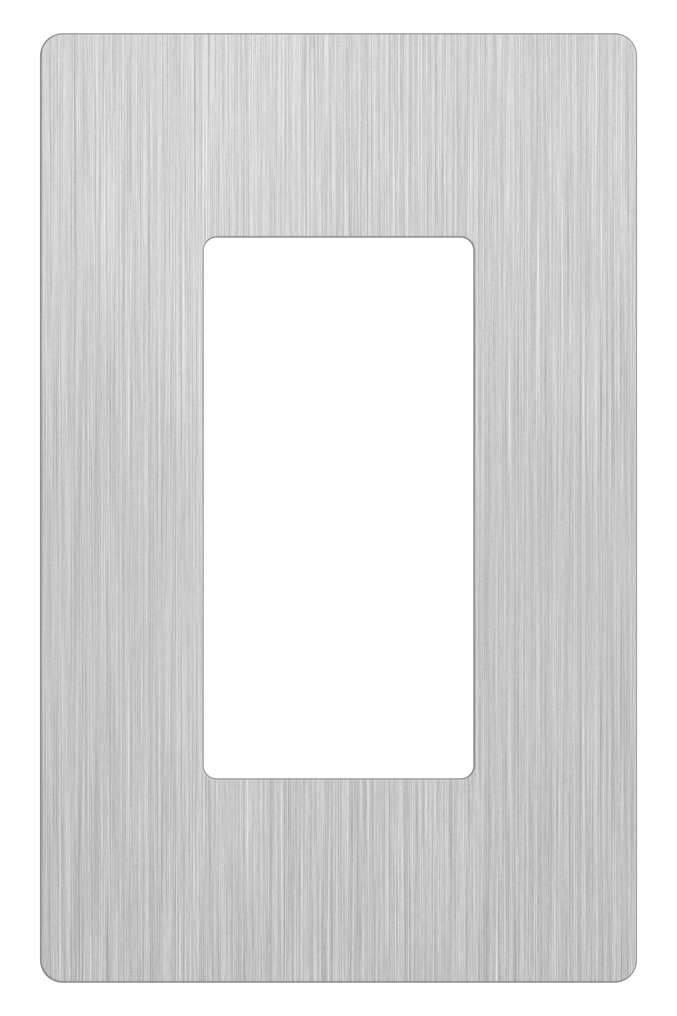 Lutron Claro 1 Gang Stainless Steel Screwless Faceplate 29249