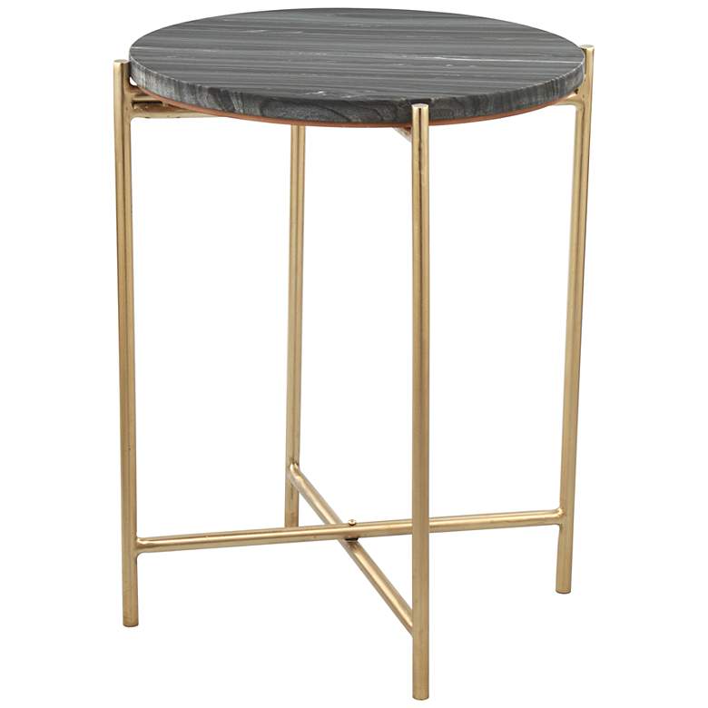 Image 1 Zuo David 18" Wide Gold Side Table
