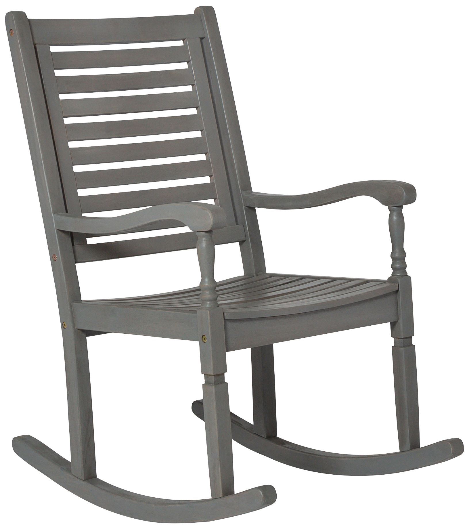 Maureen Gray Wash Acacia Wood Patio Rocking Chair 295H0 Lamps Plus