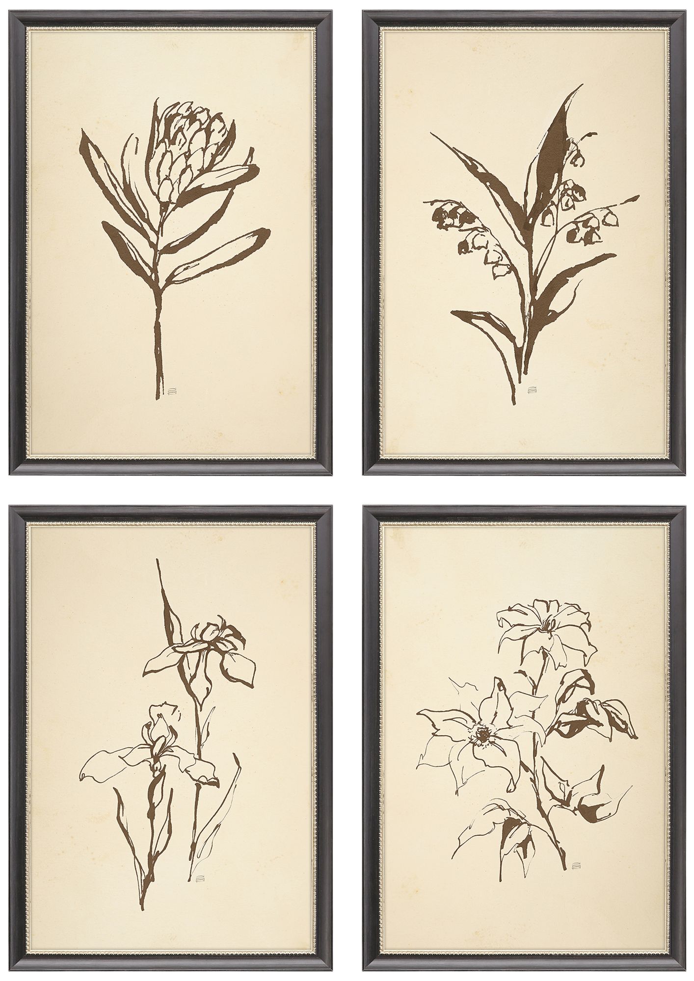 Paragon Vintage Line 16" High 4-piece Giclee Framed Wall Art Set