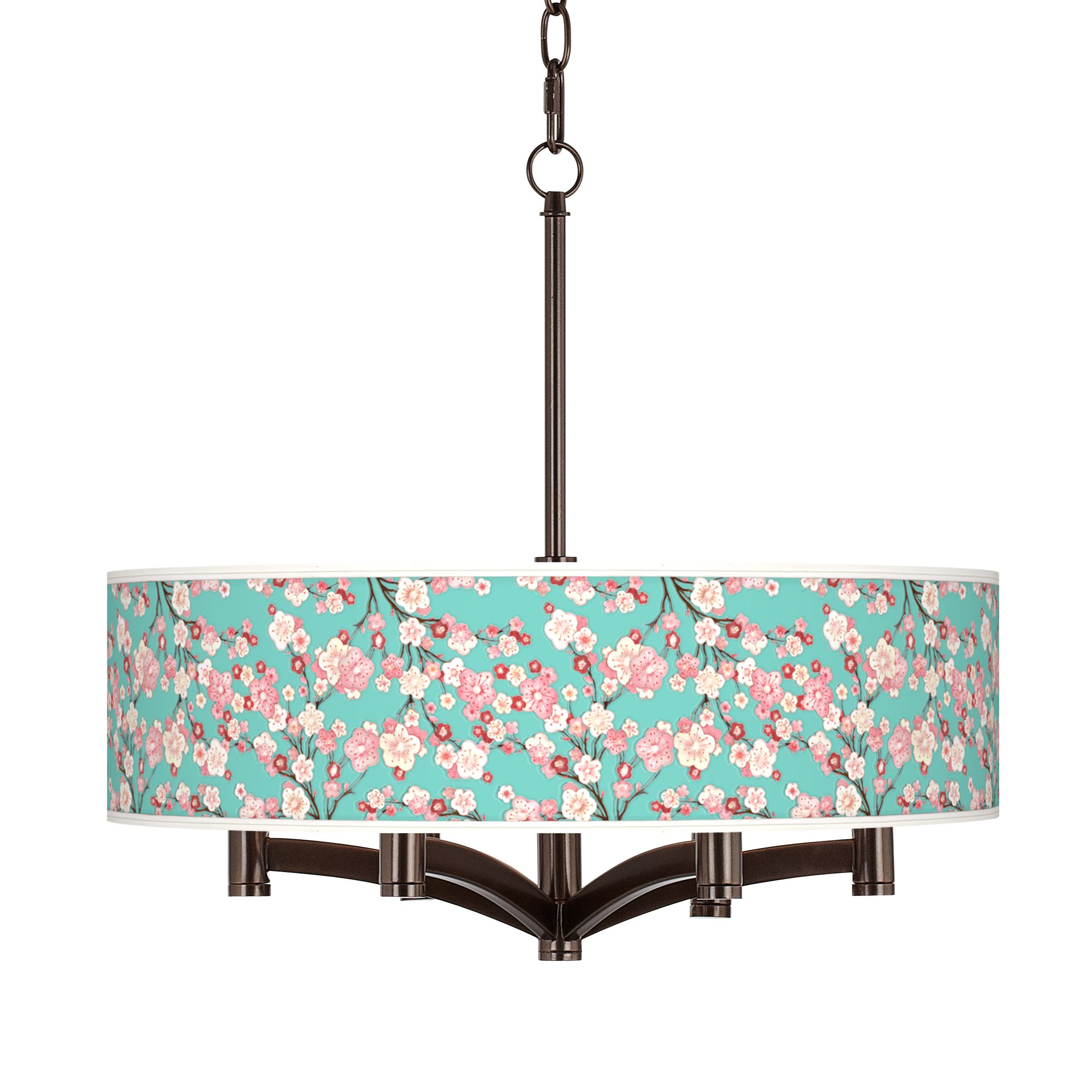 Cherry Blossoms Ava 6-Light Bronze Pendant Chandelier