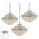 Essa 12" Wide Chrome and Crystal 3-Light Swag Chandelier
