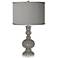 Gauntlet Gray - Gray Faux Silk Apothecary Table Lamp
