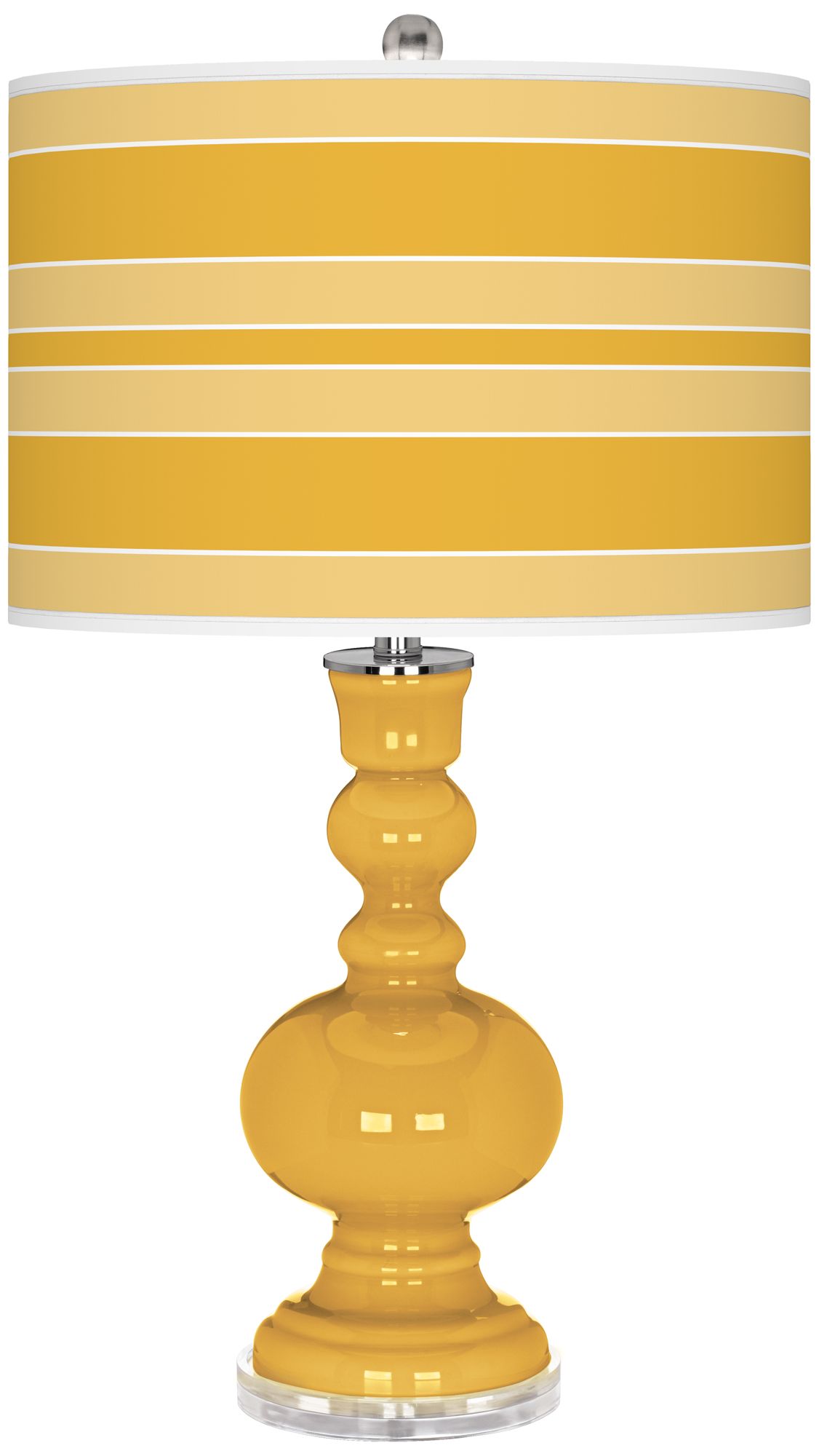 Goldenrod Bold Stripe Apothecary Table Lamp