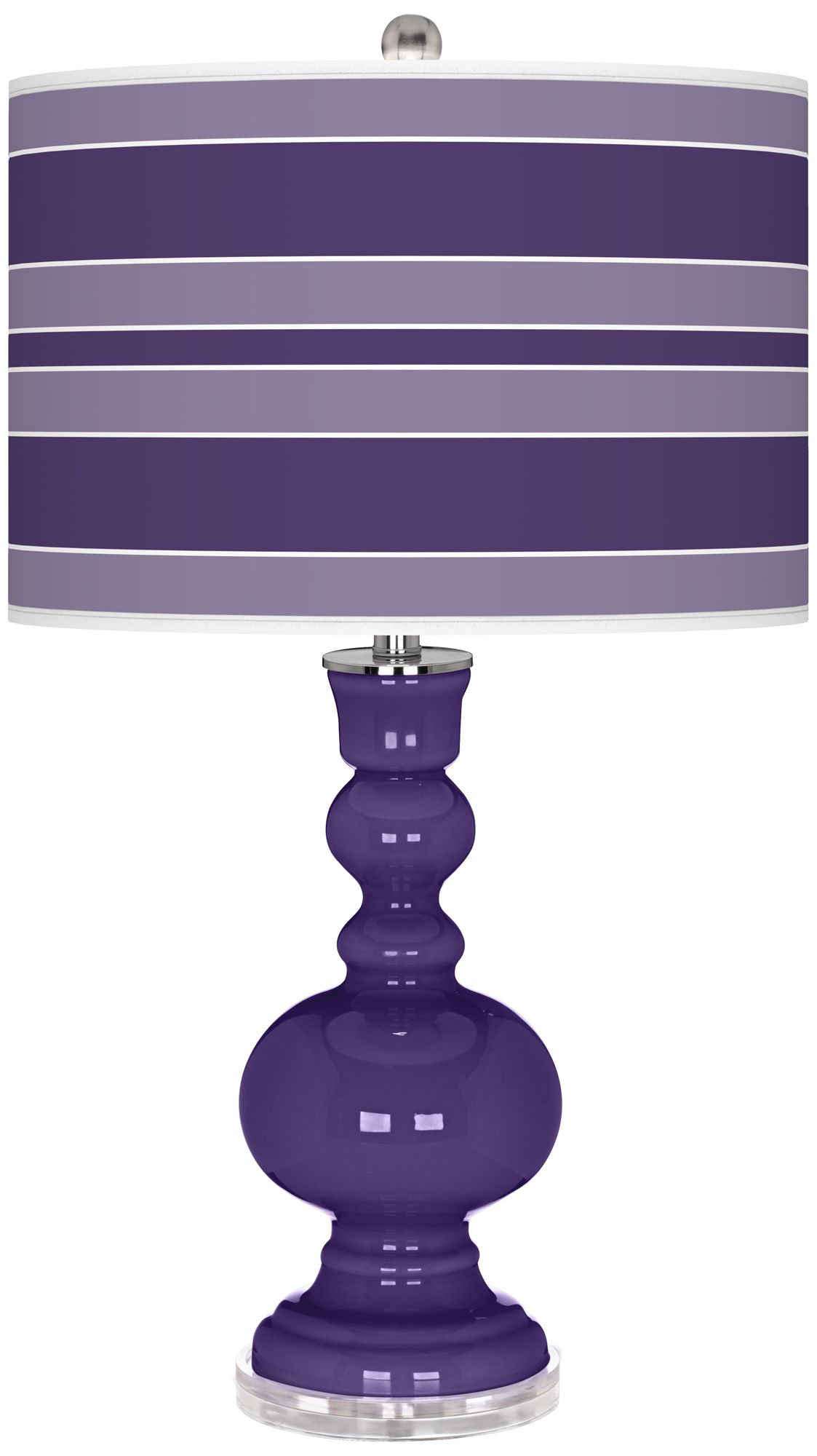 Izmir Purple Bold Stripe Apothecary Table Lamp
