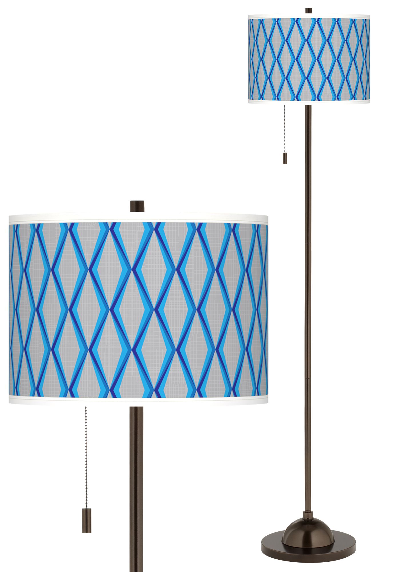 Bleu Matrix Giclee Glow Bronze Club Floor Lamp