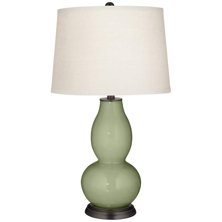 Image 2 Majolica Green Double Gourd Table Lamp