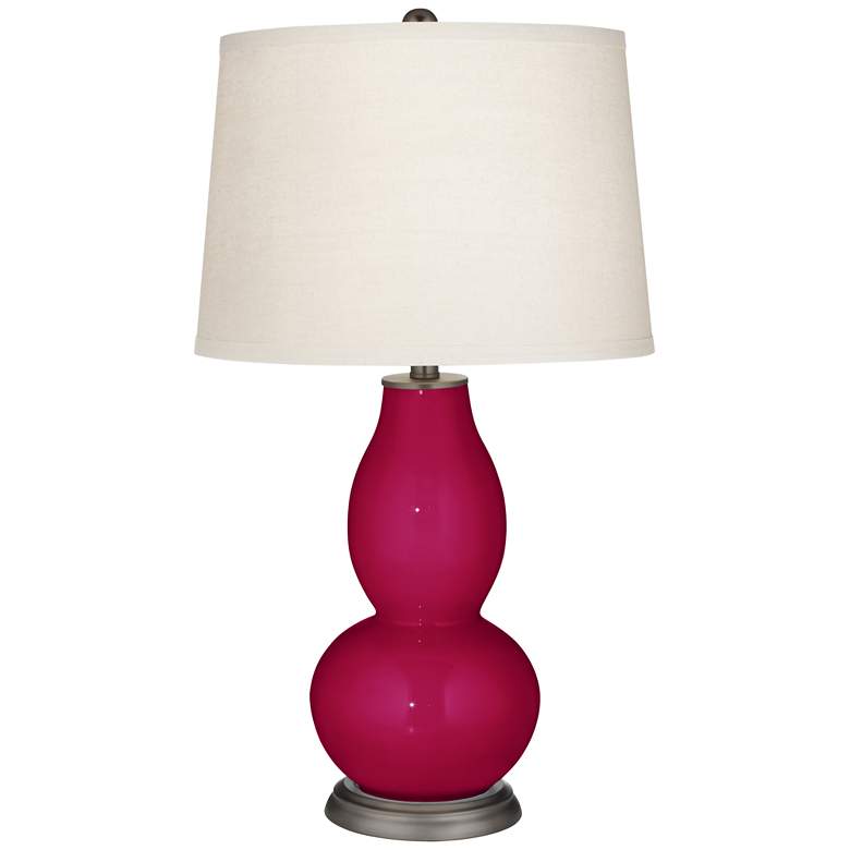 Image 2 French Burgundy Double Gourd Table Lamp