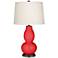Poppy Red Double Gourd Table Lamp