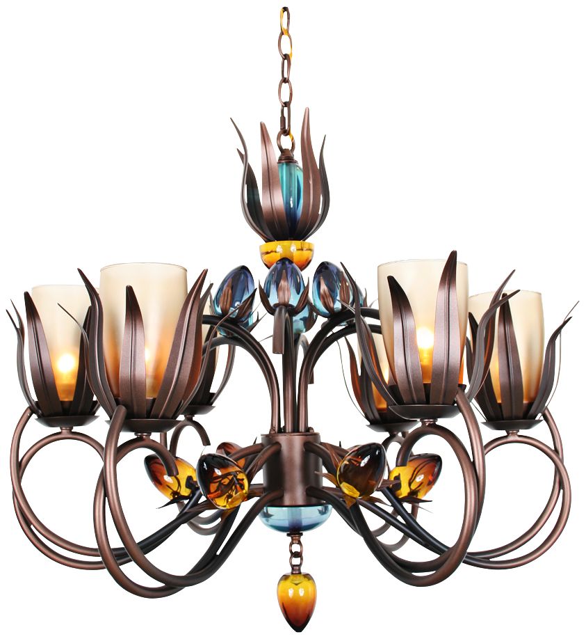 Dance Of Fire D Ana 30 Wide Copper And Black Chandelier