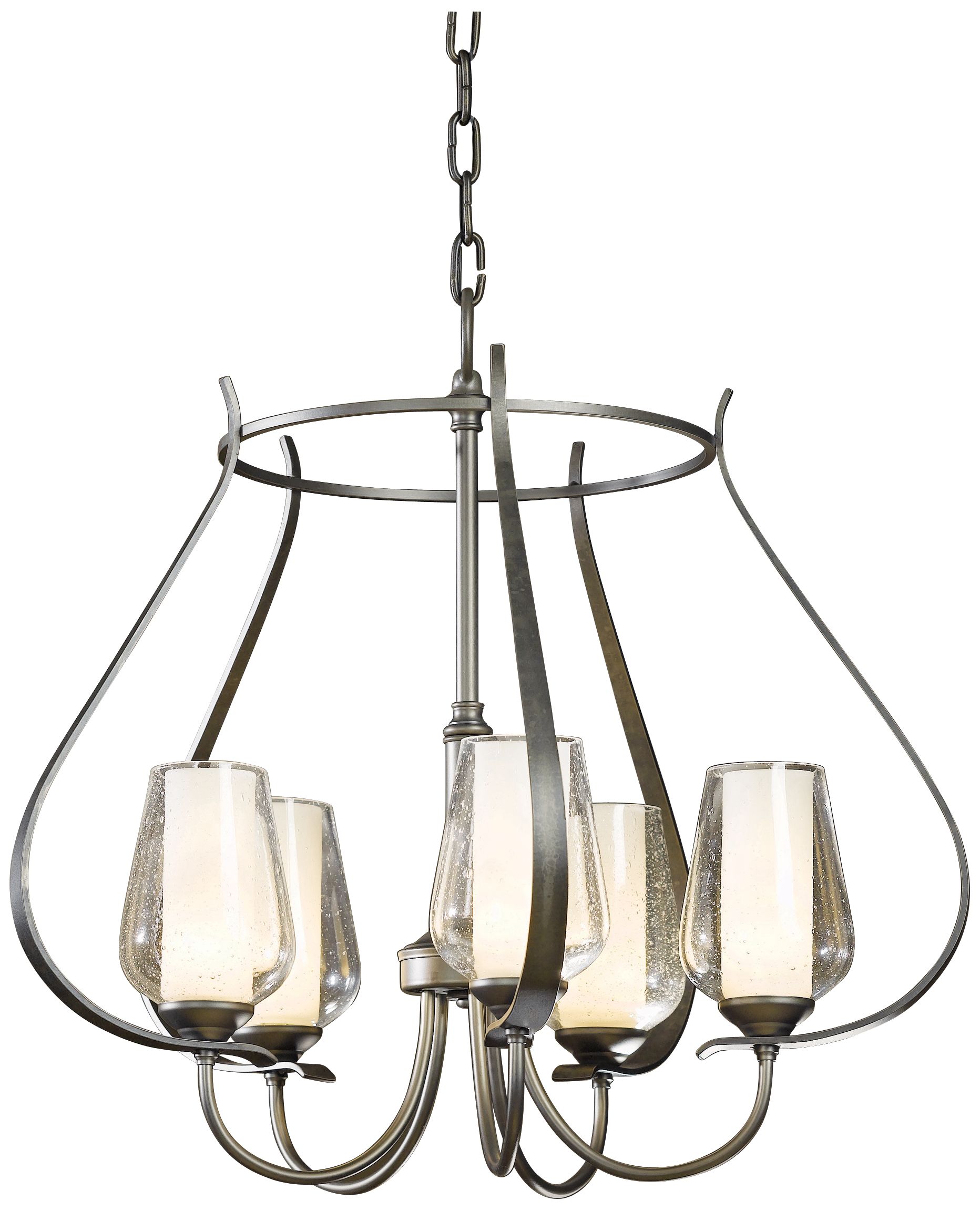 Hubbardton Flora 22 1/4" Wide Seeded Glass Chandelier 2D163