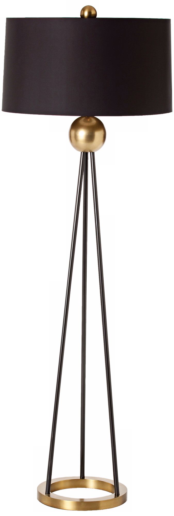 mustard tripod floor lamp