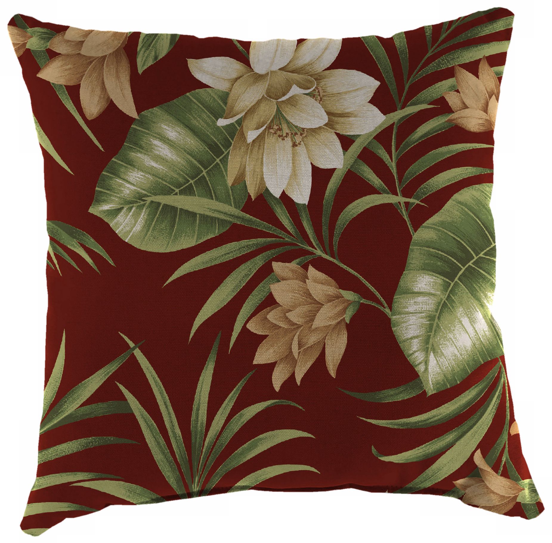 Pompei Cream 16" Various Edge Outdoor Accent Pillow