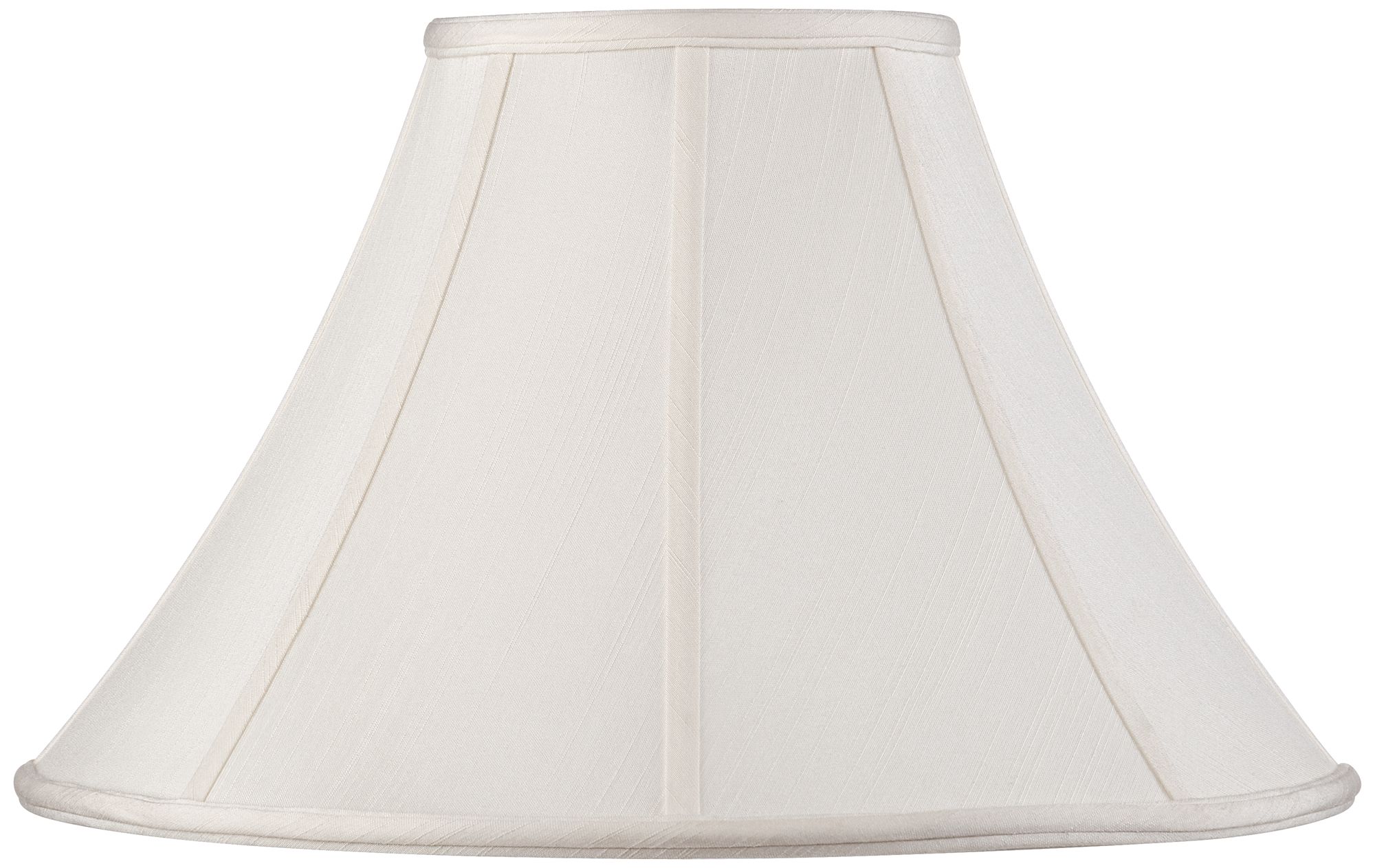 Off-White Shantung Lamp Shade 7x18x10.5 (Spider)